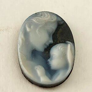 Blue Cameo Mother and Child .